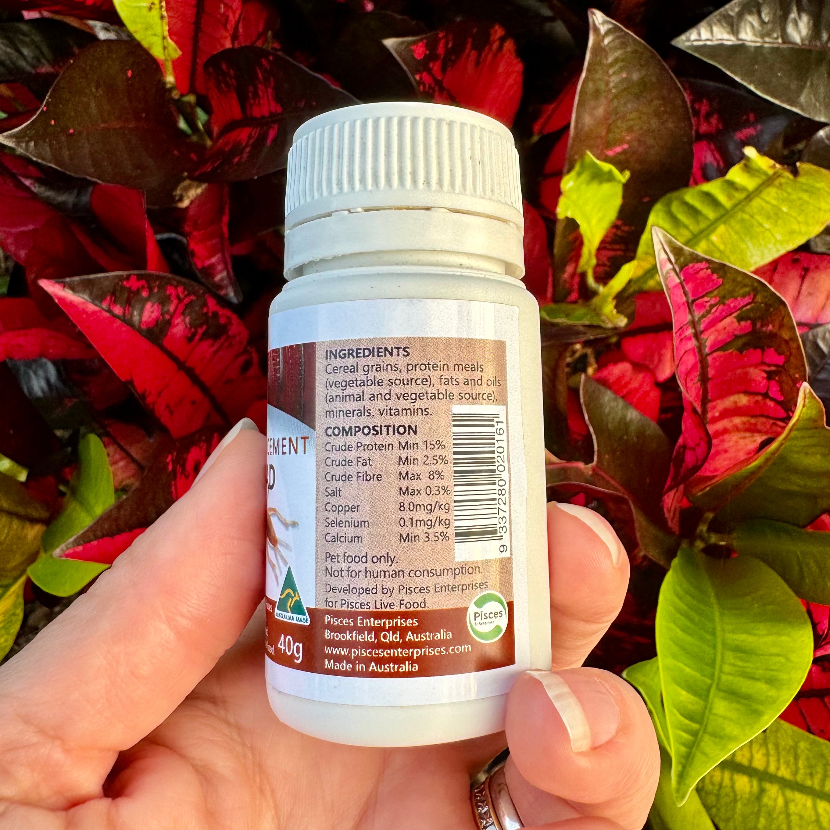 Pisces Gutload Insect Enhancement 40g, ingredients listing