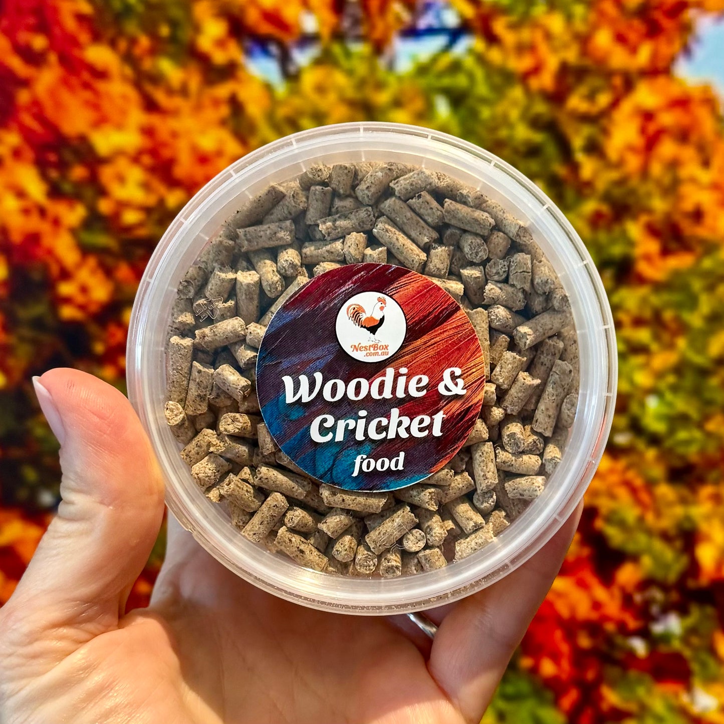 Woodie and Cricket food for sale